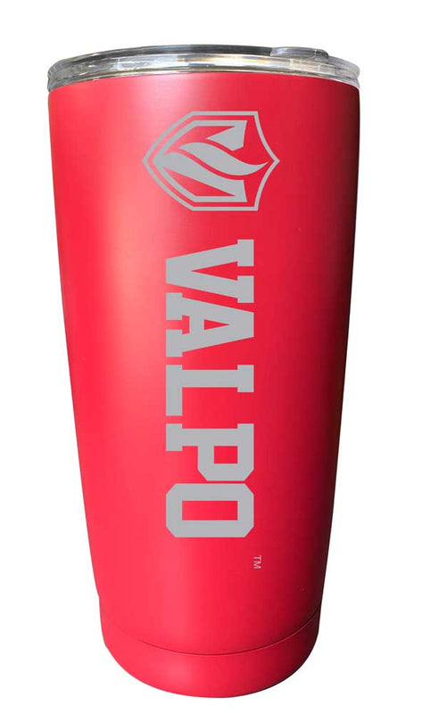Valparaiso University NCAA Laser-Engraved Tumbler - 16oz Stainless Steel Insulated Mug Choose Your Color