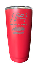 Load image into Gallery viewer, Ryan Blaney NASCAR #12 Etched 16 oz Stainless Steel Tumbler

