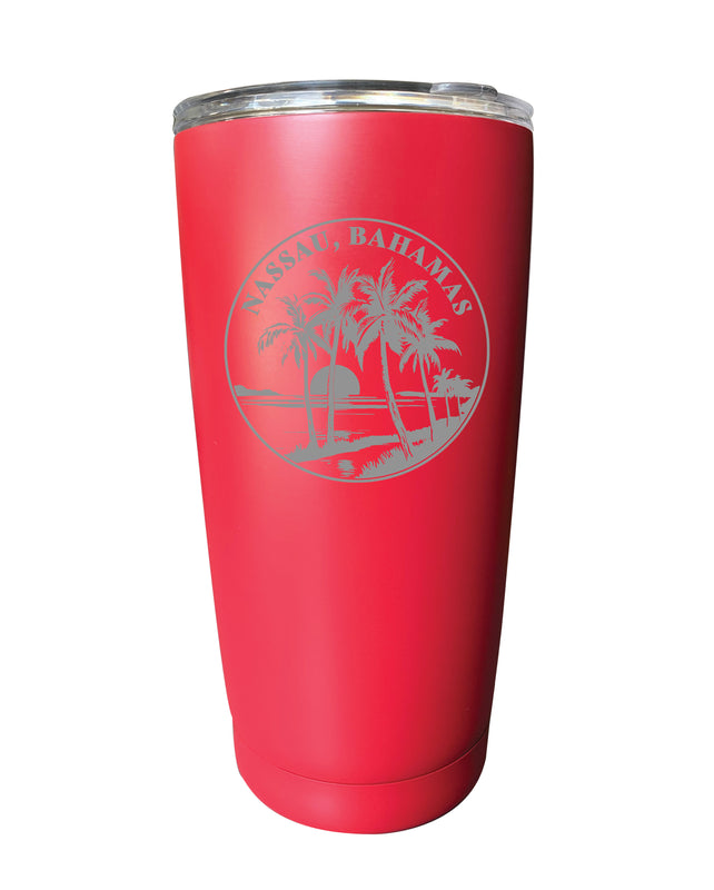 Nassau the Bahamas Souvenir 16 oz Engraved Stainless Steel Insulated Tumbler