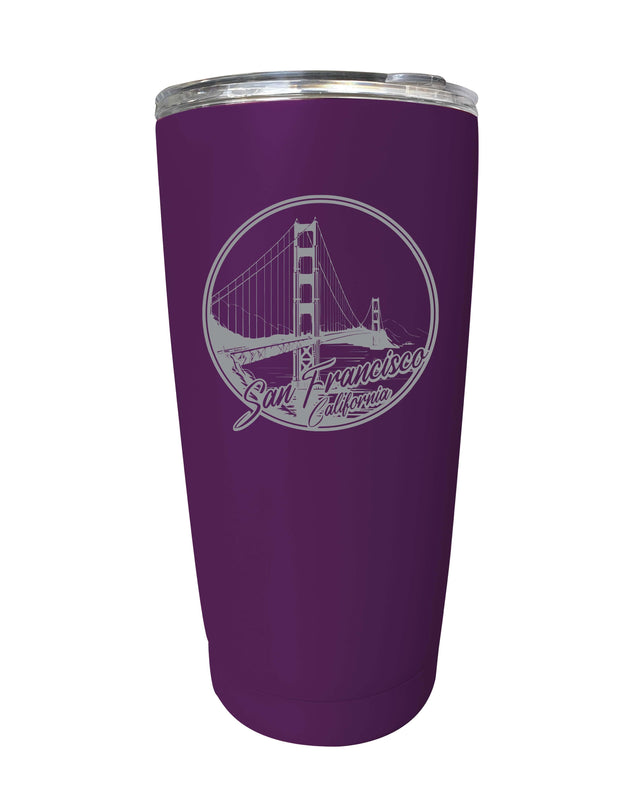 San Francisco California Souvenir 16 oz Engraved Insulated Tumbler