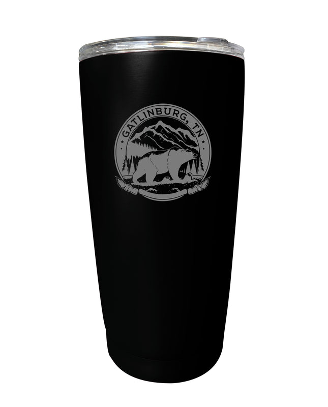 Gatlinburg Tennessee Laser Etched Souvenir 16 oz Stainless Steel Insulated Tumbler