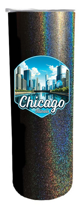 Chicago Illinois A Souvenir 20 oz Insulated  Skinny Tumbler
