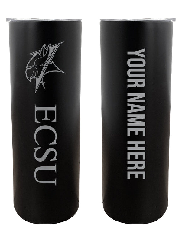 Elizabeth City State University Etched Custom NCAA Skinny Tumbler - 20oz Personalized Stainless Steel Insulated Mug