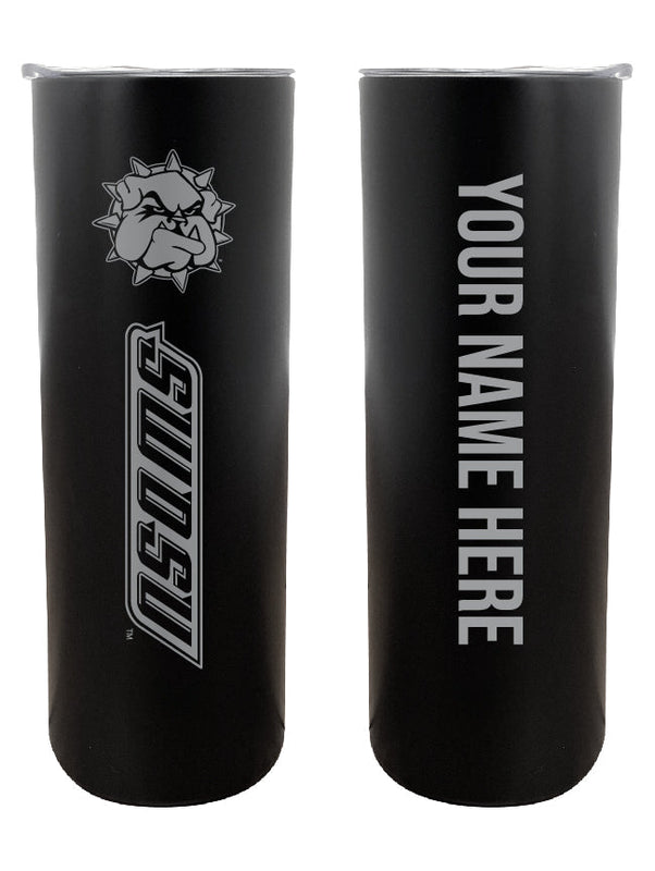 Southwestern Oklahoma State University Etched Custom NCAA Skinny Tumbler - 20oz Personalized Stainless Steel Insulated Mug