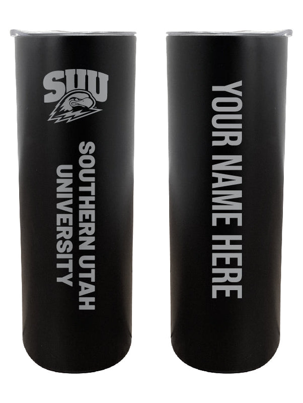 Southern Utah University Etched Custom NCAA Skinny Tumbler - 20oz Personalized Stainless Steel Insulated Mug