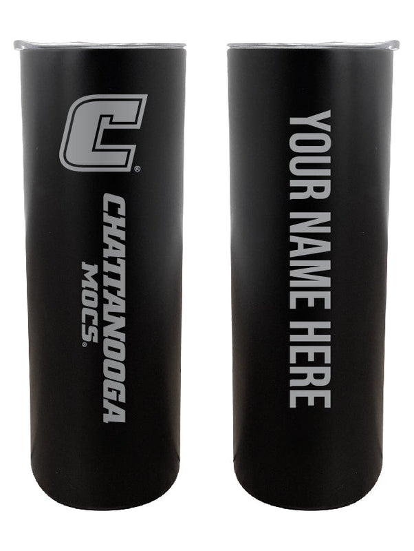 University of Tennessee at Chattanooga Etched Custom NCAA Skinny Tumbler - 20oz Personalized Stainless Steel Insulated Mug