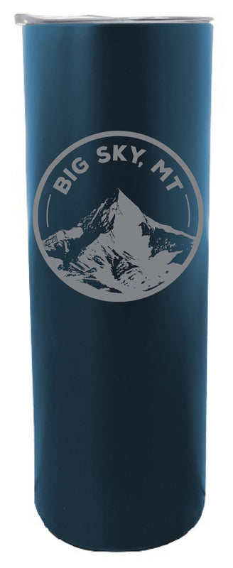 Big Sky Montana Souvenir 20 oz Engraved Insulated Stainless Steel Skinny Tumbler