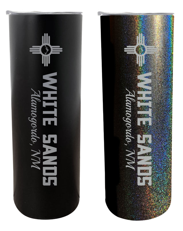 White Sands Alamogordo New Mexico Souvenir 20 oz Engraved Insulated Stainless Steel Skinny Tumbler