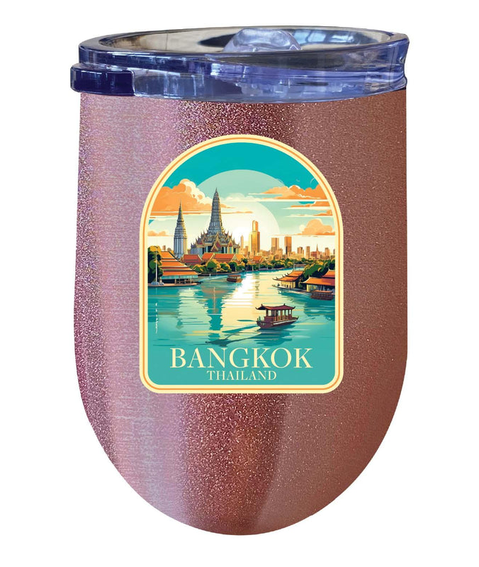 Bangkok Thailand A Souvenir 12 oz Insulated Wine Tumbler