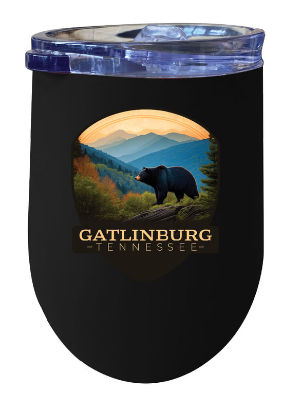 Gatlinburg Tennessee Souvenir 12 oz Insulated Wine Stainless Steel Tumbler