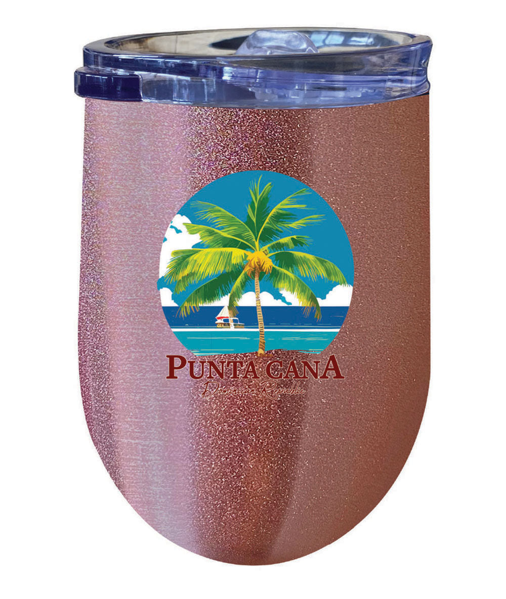 Punta Cana Dominican Republic Souvenir 12 oz Insulated Wine Stainless Steel Tumbler
