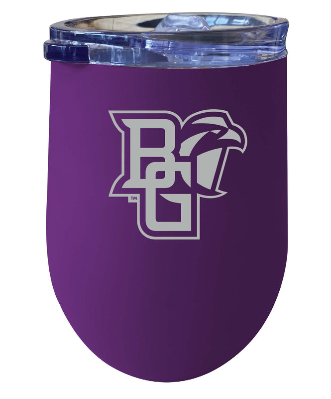 Bowling Green Falcons NCAA Laser-Etched Wine Tumbler - 12oz Stainless Steel Insulated Cup