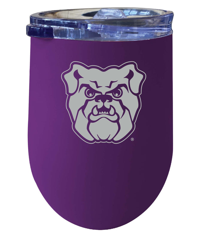 Butler Bulldogs NCAA Laser-Etched Wine Tumbler - 12oz Stainless Steel Insulated Cup