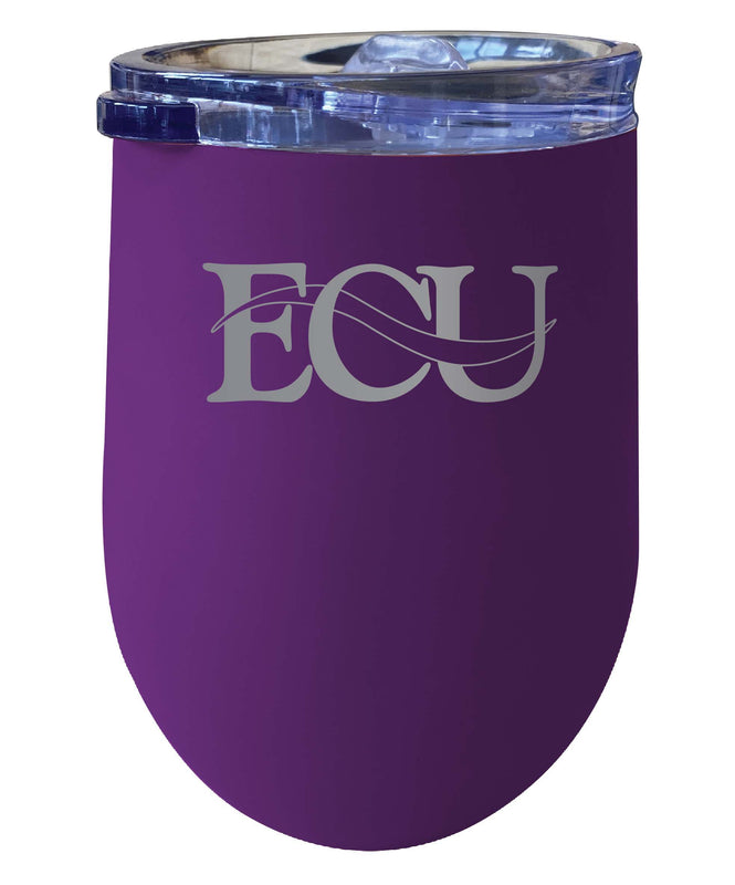 East Central University Tigers NCAA Laser-Etched Wine Tumbler - 12oz Stainless Steel Insulated Cup