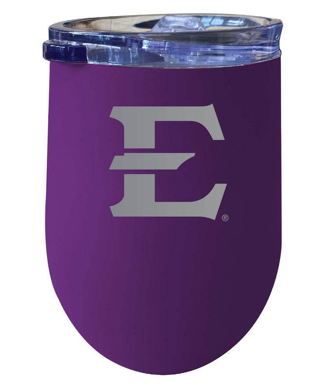East Tennessee State University NCAA Laser-Etched Wine Tumbler - 12oz Stainless Steel Insulated Cup