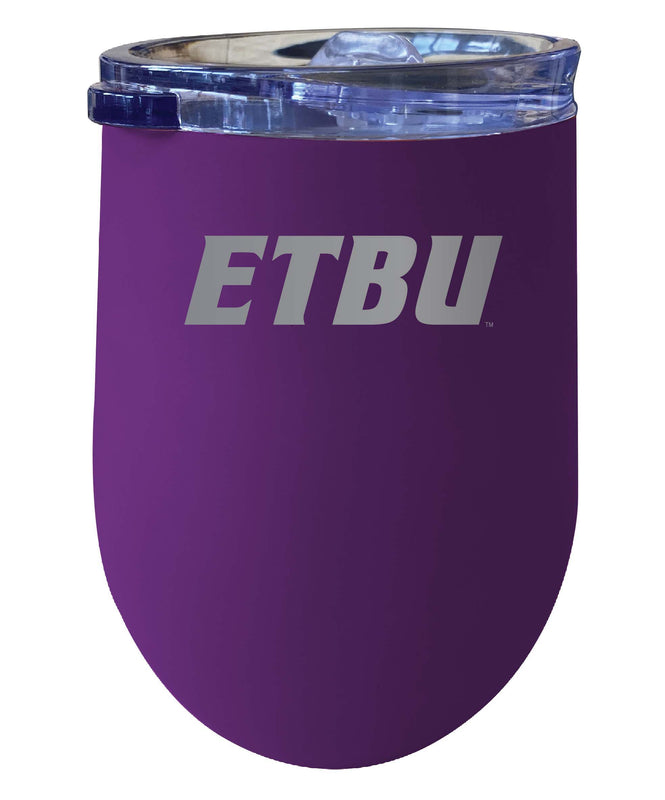 East Texas Baptist University NCAA Laser-Etched Wine Tumbler - 12oz Stainless Steel Insulated Cup