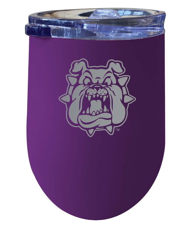 Fresno State Bulldogs NCAA Laser-Etched Wine Tumbler - 12oz Stainless Steel Insulated Cup