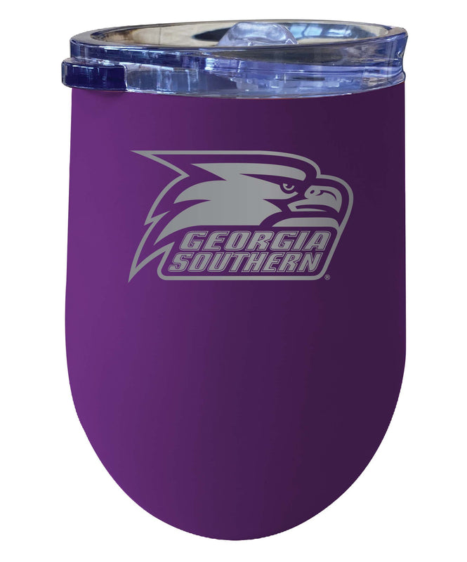Georgia Southern Eagles NCAA Laser-Etched Wine Tumbler - 12oz Stainless Steel Insulated Cup
