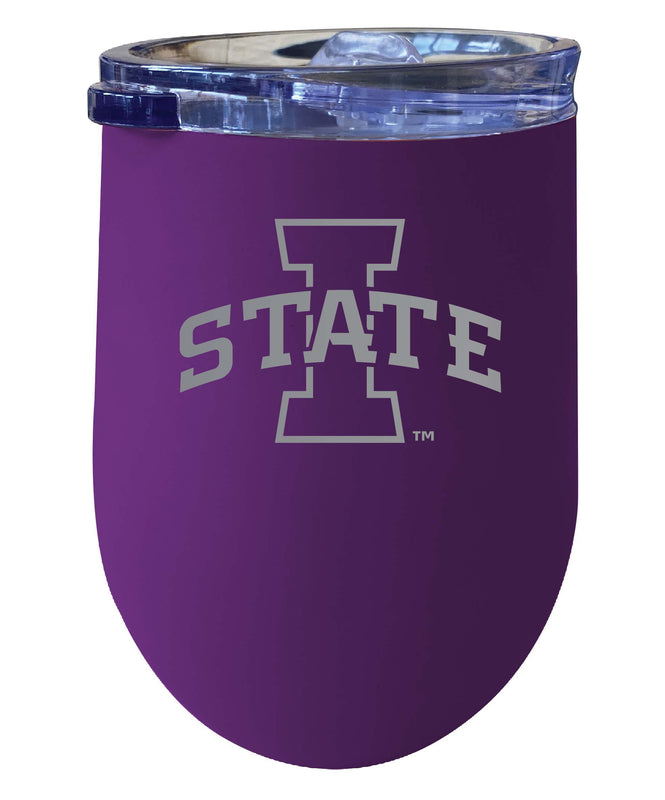 Iowa State Cyclones NCAA Laser-Etched Wine Tumbler - 12oz Stainless Steel Insulated Cup
