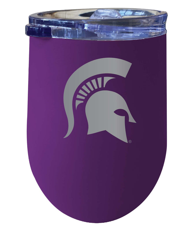 Michigan State Spartans NCAA Laser-Etched Wine Tumbler - 12oz Stainless Steel Insulated Cup