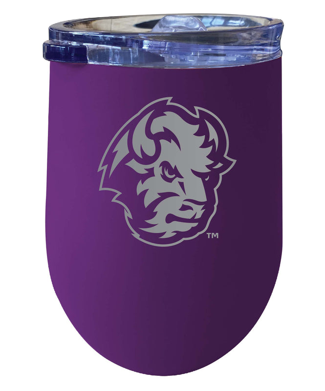 North Dakota State Bison NCAA Laser-Etched Wine Tumbler - 12oz Stainless Steel Insulated Cup