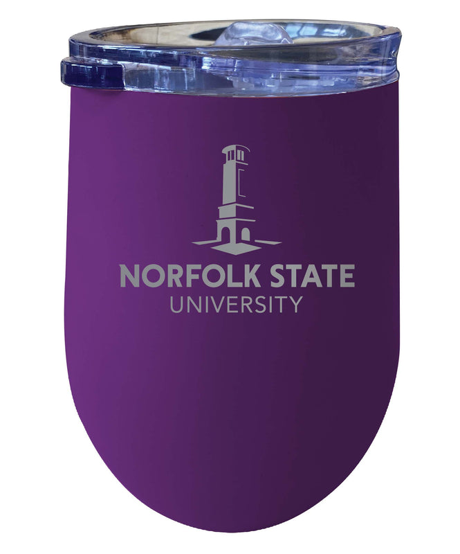 Norfolk State University NCAA Laser-Etched Wine Tumbler - 12oz Stainless Steel Insulated Cup