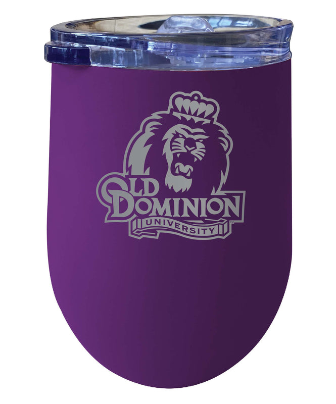 Old Dominion Monarchs NCAA Laser-Etched Wine Tumbler - 12oz Stainless Steel Insulated Cup