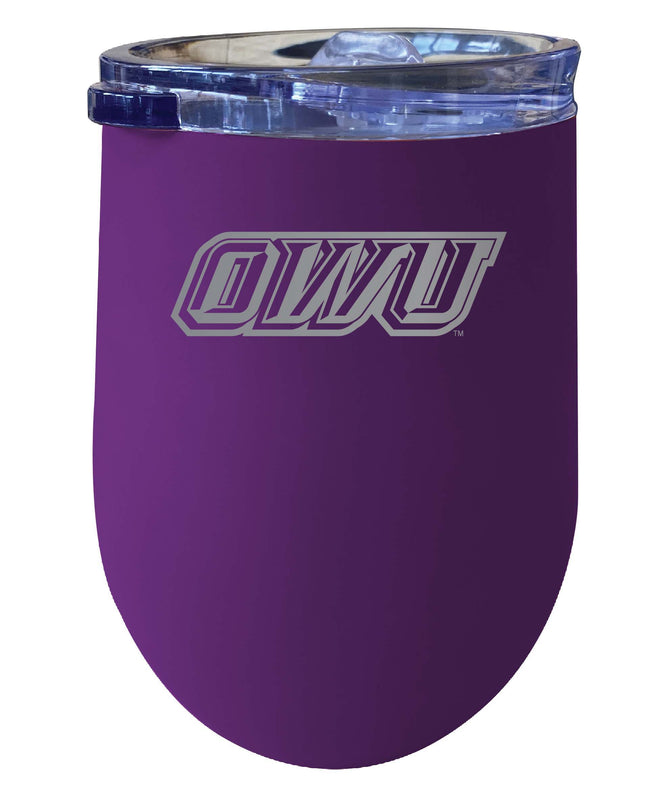 Ohio Wesleyan University NCAA Laser-Etched Wine Tumbler - 12oz Stainless Steel Insulated Cup