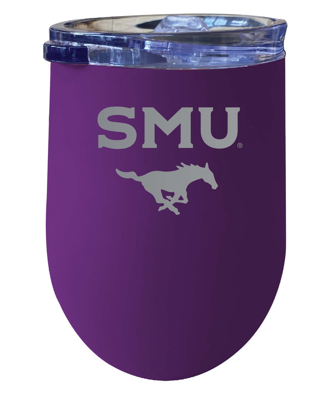 Southern Methodist University NCAA Laser-Etched Wine Tumbler - 12oz Stainless Steel Insulated Cup