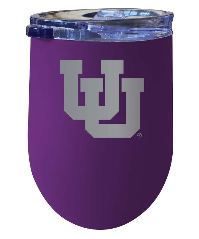 Utah Utes NCAA Laser-Etched Wine Tumbler - 12oz Stainless Steel Insulated Cup