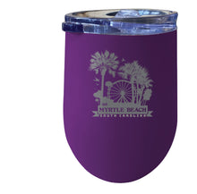 Load image into Gallery viewer, Myrtle Beach South Carolina Laser Etched Souvenir 12 oz Insulated Wine Stainless Steel Tumbler
