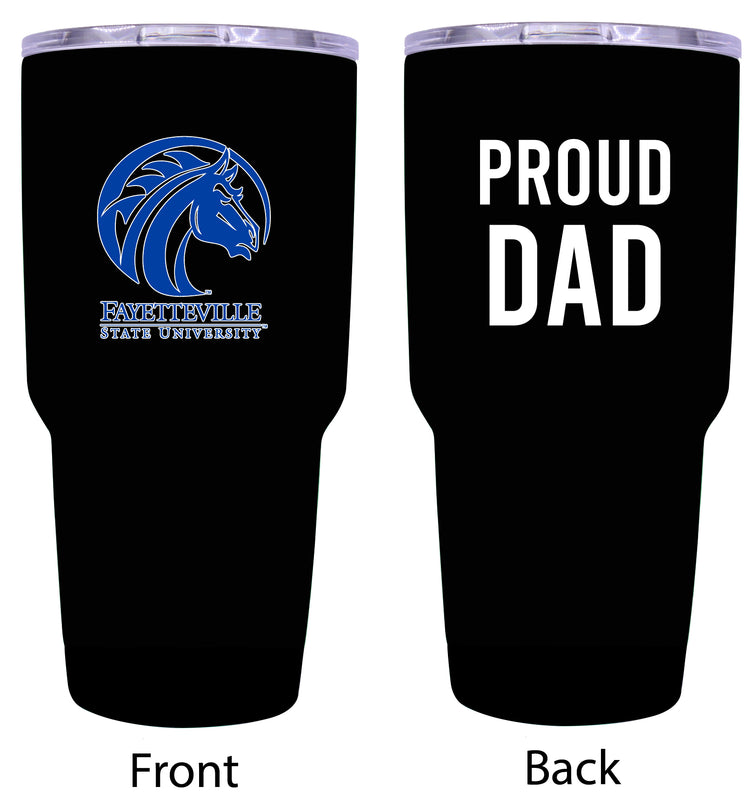Fayetteville State University Proud Dad 24 oz Insulated Stainless Steel Tumbler Black