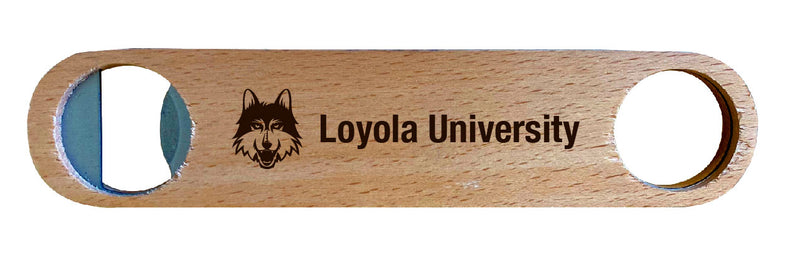 Loyola University Ramblers NCAA Elegant Laser-Etched Wooden Bottle Opener - Collegiate Bar Accessory