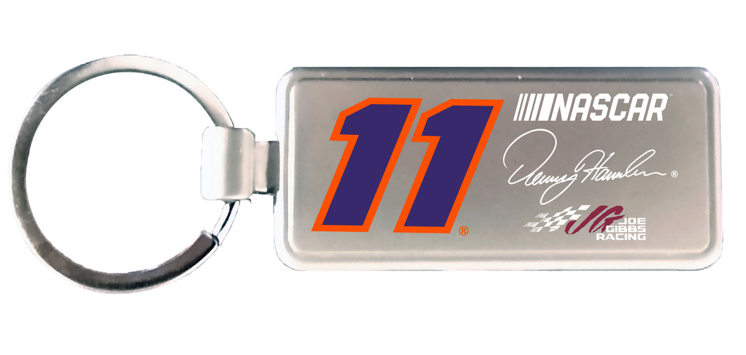 R and R Imports DH Denny Hamlin #11 NASCAR Metal Keychain