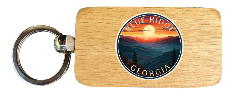 Blue Ridge Georgia Design C Souvenir 2.5x1-Inch Souvenir Wooden Keychain