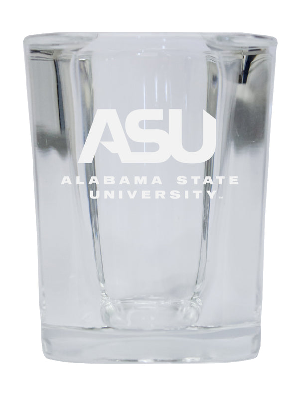 Alabama State University NCAA Collector's Edition 2oz Square Shot Glass - Laser Etched Logo
