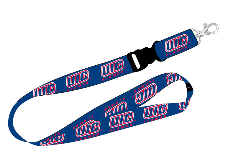 Ultimate Sports Fan Lanyard - University of Illinois at Chicago Spirit, Durable Polyester, Quick-Release Buckle & Heavy-Duty Clasp