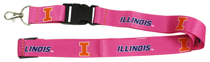 Ultimate Sports Fan Lanyard - Illinois Fighting Illini Spirit, Durable Polyester, Quick-Release Buckle & Heavy-Duty Clasp