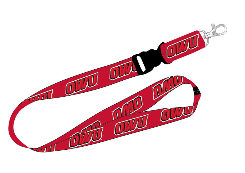 Ultimate Sports Fan Lanyard - Ohio Wesleyan University Spirit, Durable Polyester, Quick-Release Buckle & Heavy-Duty Clasp