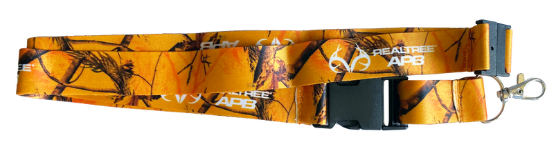 RealTree APB Blaze Camo Pattern Breakaway Lanyard Keychain with Detachable Clasp