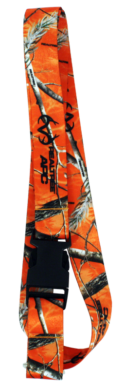 RealTree APC Orange Camo Pattern Breakaway Lanyard Keychain with Detachable Clasp