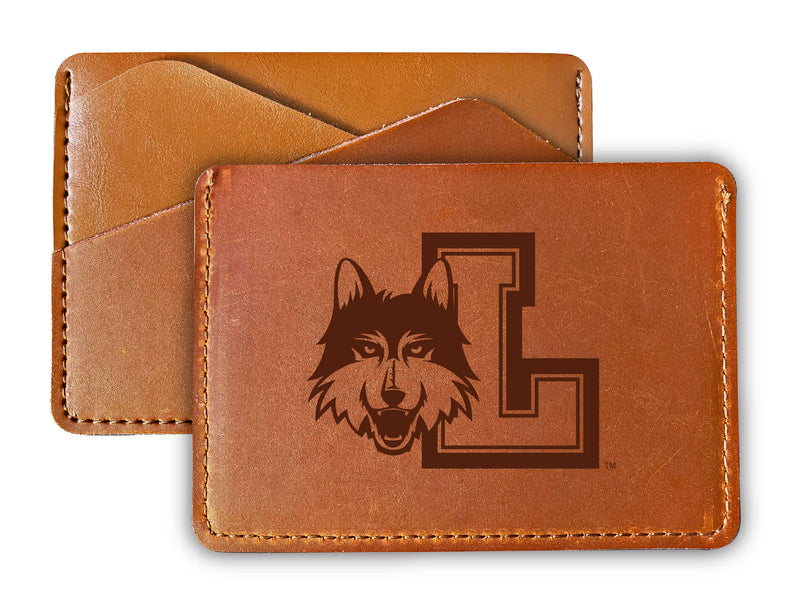 Elegant Loyola University Ramblers Leather Card Holder Wallet - Slim Profile, Engraved Design