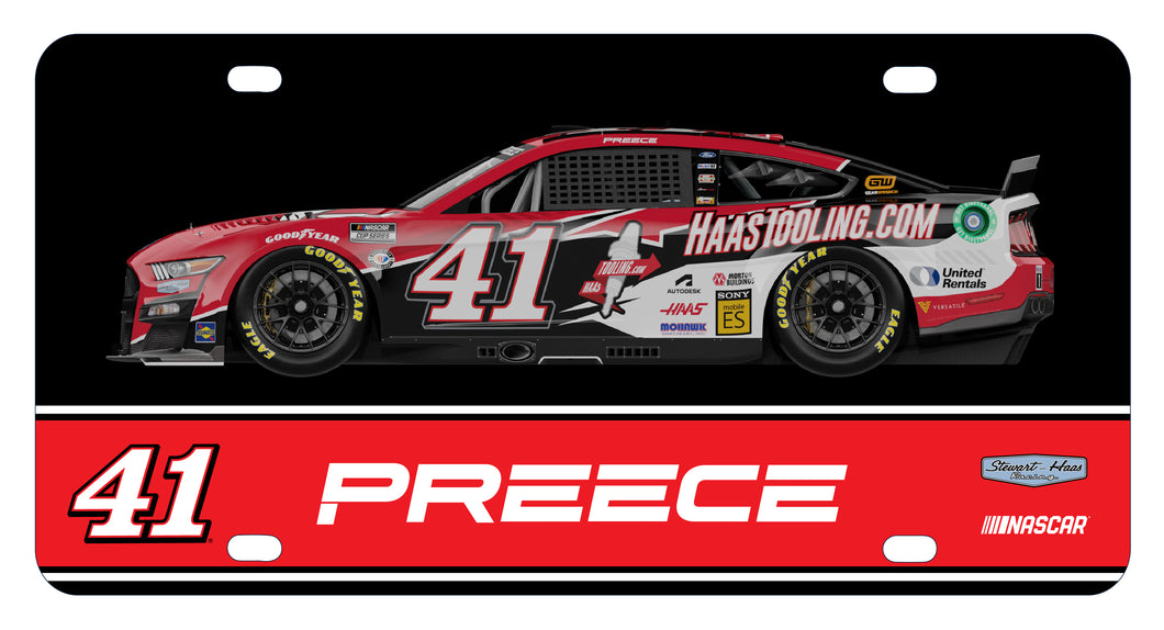 #41 Ryan Preece NASCAR Metal License Plate