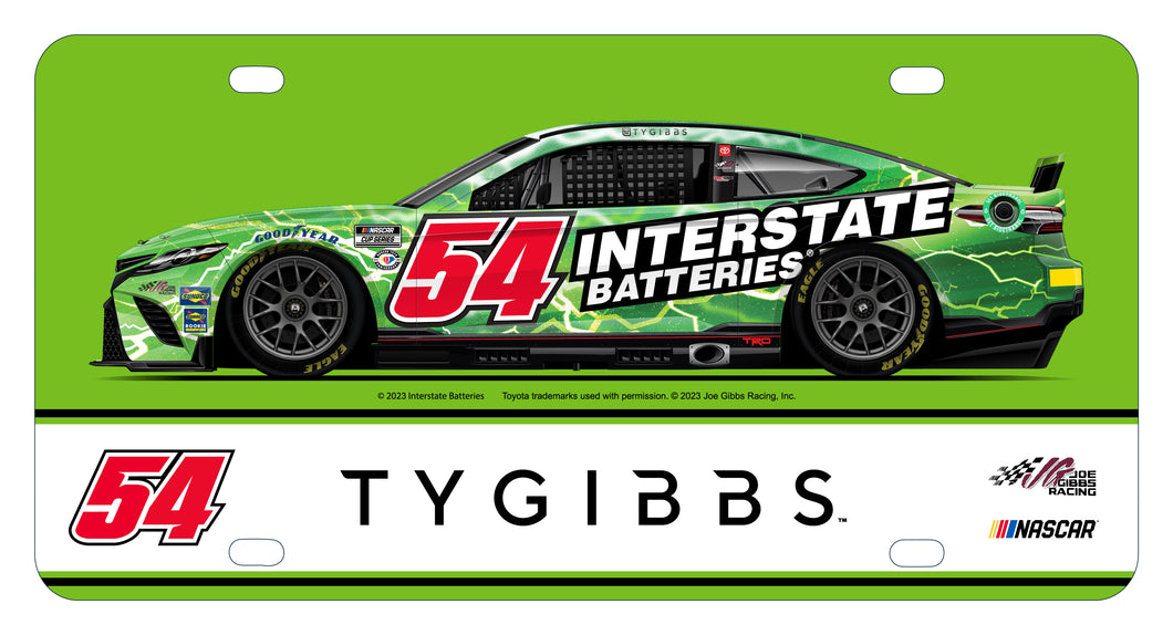 #54 Ty Gibbs NASCAR Metal License Plate