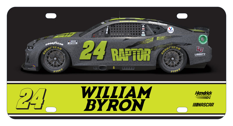 #24 William Byron Raptor Officially Licensed NASCAR License Plate