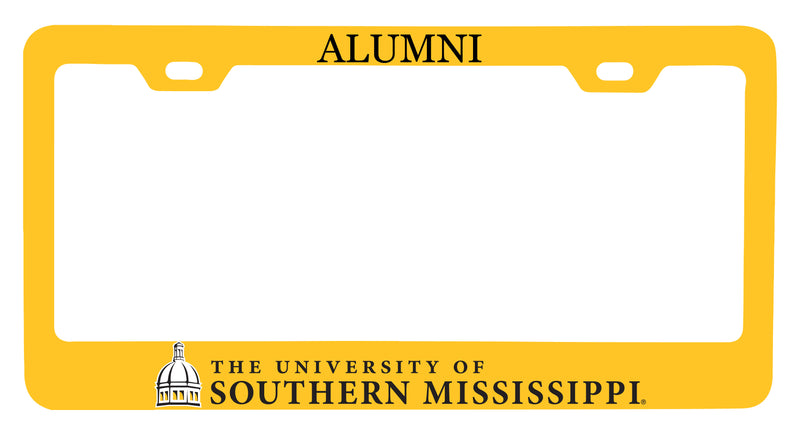 NCAA Southern Mississippi Golden Eagles Alumni License Plate Frame - Colorful Heavy Gauge Metal, Officially Licensed
