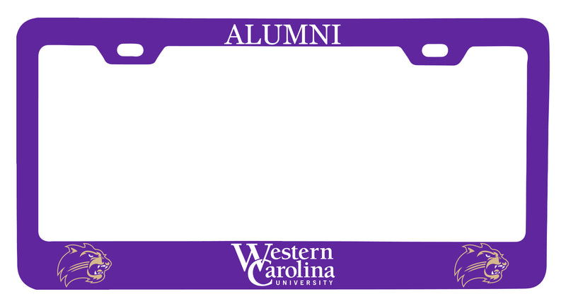 NCAA Western Carolina University Alumni License Plate Frame - Colorful Heavy Gauge Metal, Officially Licensed
