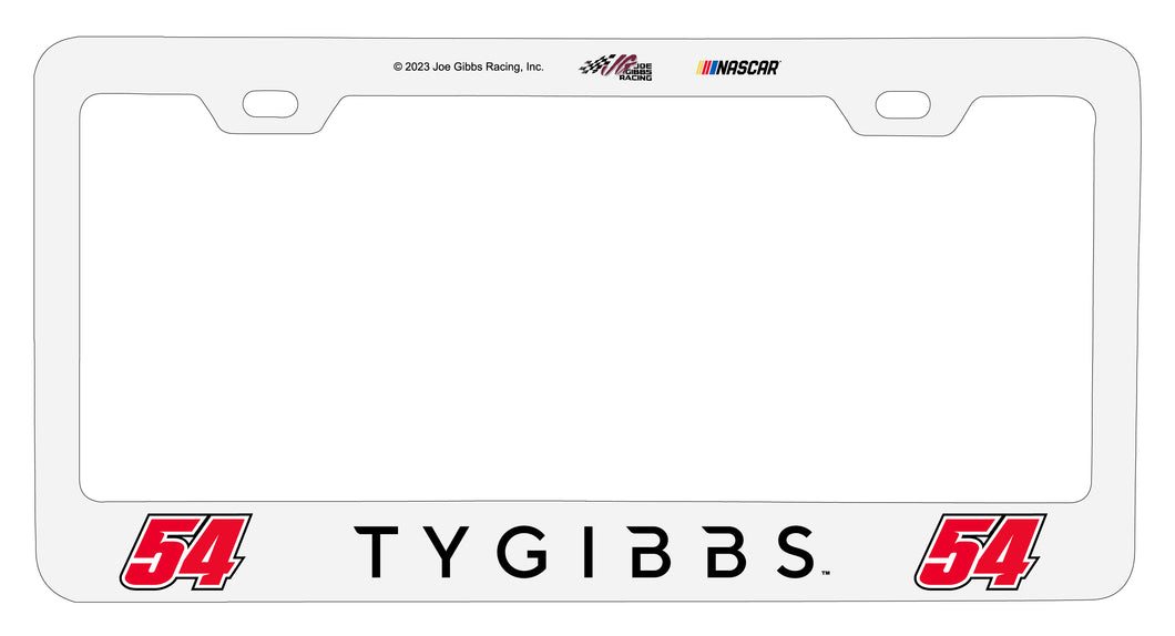 #54 Ty Gibbs Officially Licensed Metal License Plate Frame