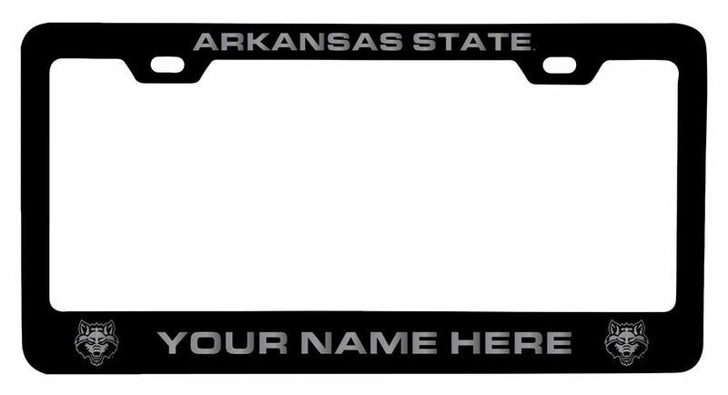 Customizable Arkansas State NCAA Laser-Engraved Metal License Plate Frame - Personalized Car Accessory