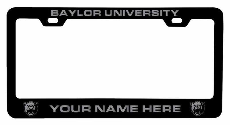 Customizable Baylor Bears NCAA Laser-Engraved Metal License Plate Frame - Personalized Car Accessory